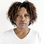 Portrait of black woman isolated